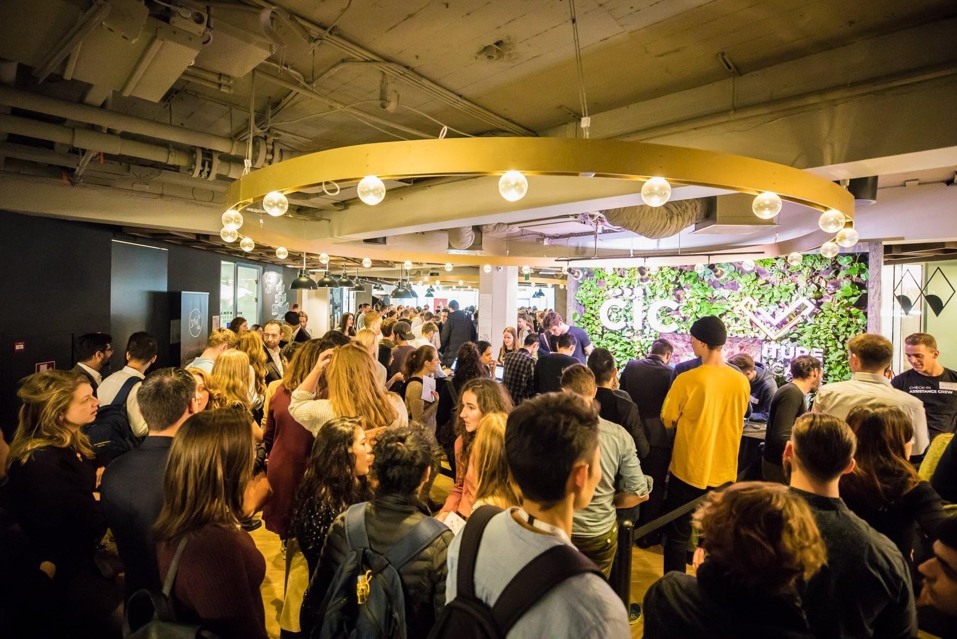 People networking at a Venture Cafe event