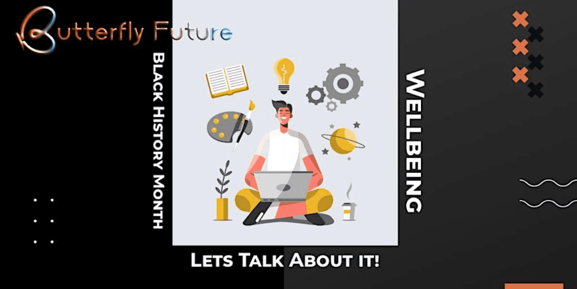 Event poster with background of wellbeing 